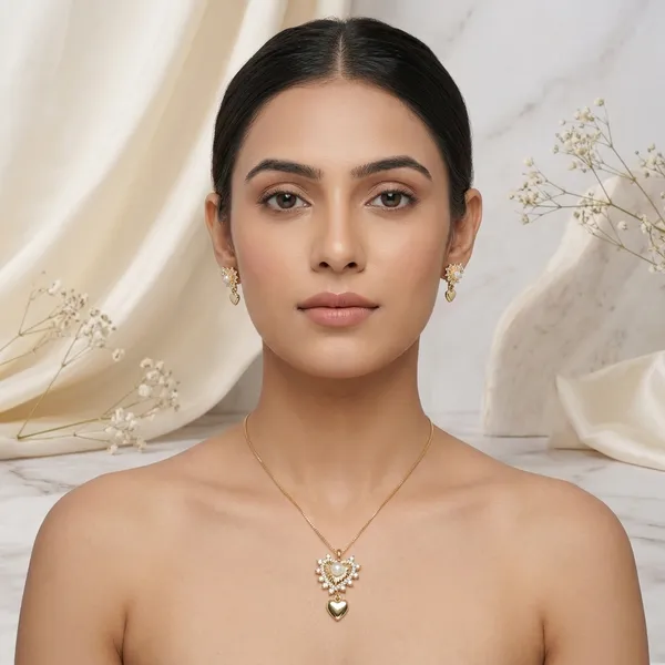 Gold_Plated_Pearl_Crystal_Heart_Pendant_Necklace_And_Earring_Set_For_Women