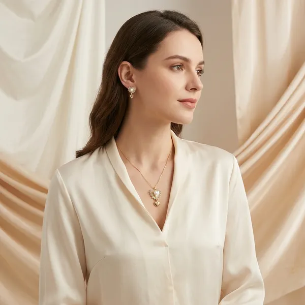 Gold_Plated_Pearl_Crystal_Heart_Pendant_Necklace_And_Earring_Set_For_Women
