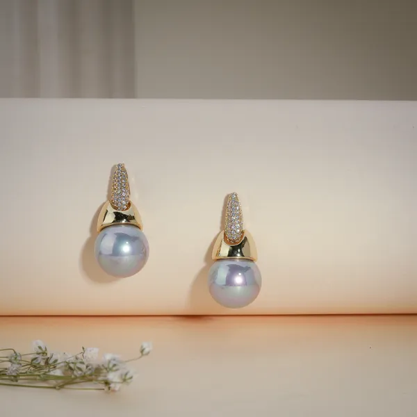 Gold_Plated_Grey_Pearl_Glitter_Accent_Drop_Earrings_For_Women