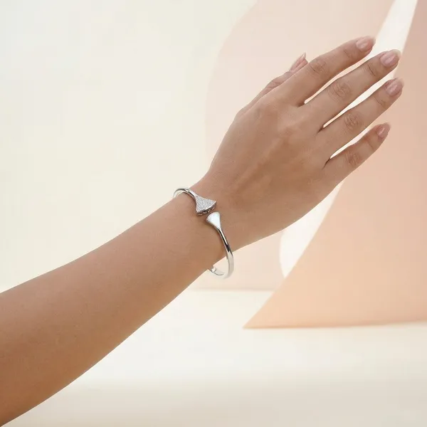 Silver_Plated_Open_Cuff_Bracelet_Triangular_Accents_For_Women