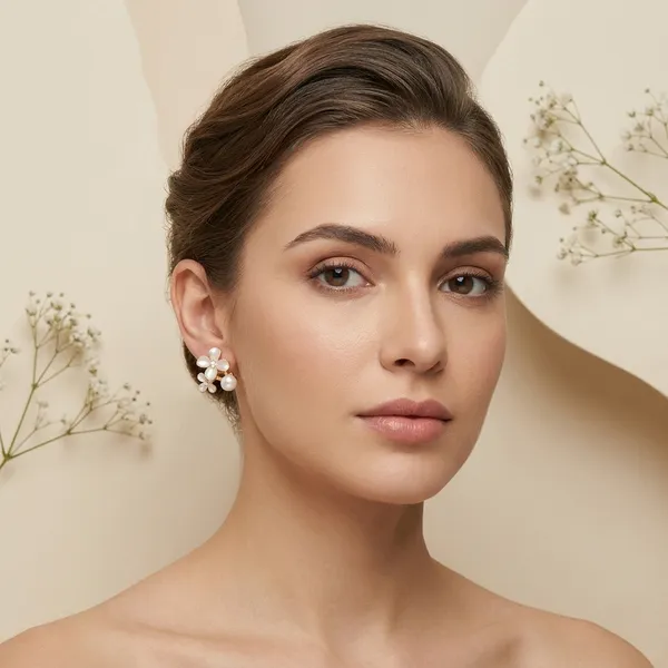 Gold_Plated_White_Floral_Pearl_Stud_Earrings_For_Women