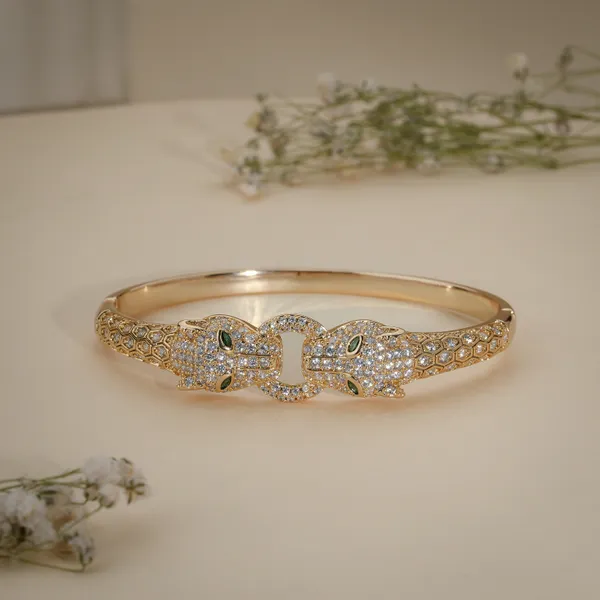 Gold_Plated_Crystal_Panther_Bangle_Bracelet_For_Women