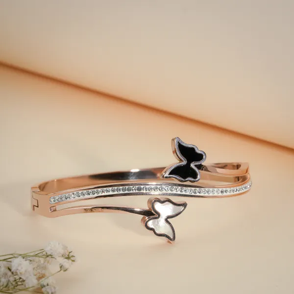 Rose_Gold_Plated_Butterfly_Crystal_Cuff_Bracelet_For_Women