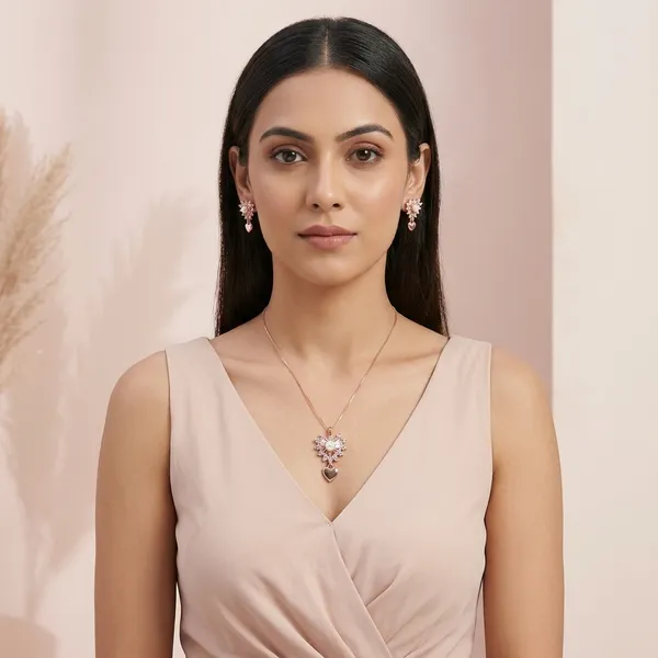 Rose_Gold_Pearl_Crystal_Heart_Pendant_Necklace_And_Earring_Set