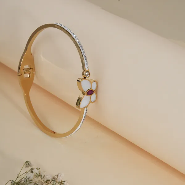 Gold_Plated_White_Enamel_Butterfly_Bracelet_For_Women