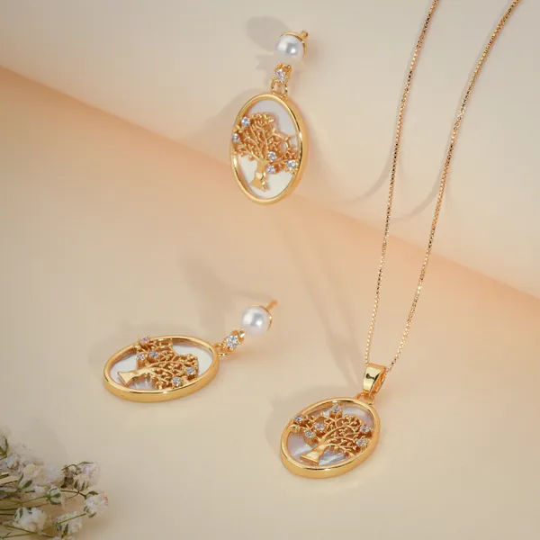 Gold_Plated_Tree_Of_Life_Pearl_Drop_Earrings_Pendant_Necklace_Set_For_Women