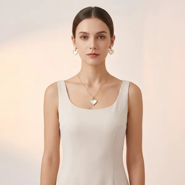Gold_And_White_Pearl_Heart_Pendant_Necklace_And_Earrings_Set_For_Women