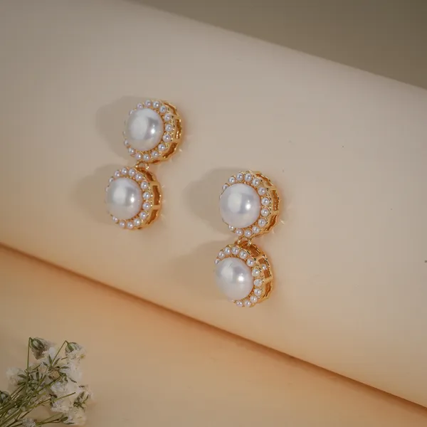 Gold_Plated_And_White_Pearl_Crystal_Drop_Earrings_For_Women