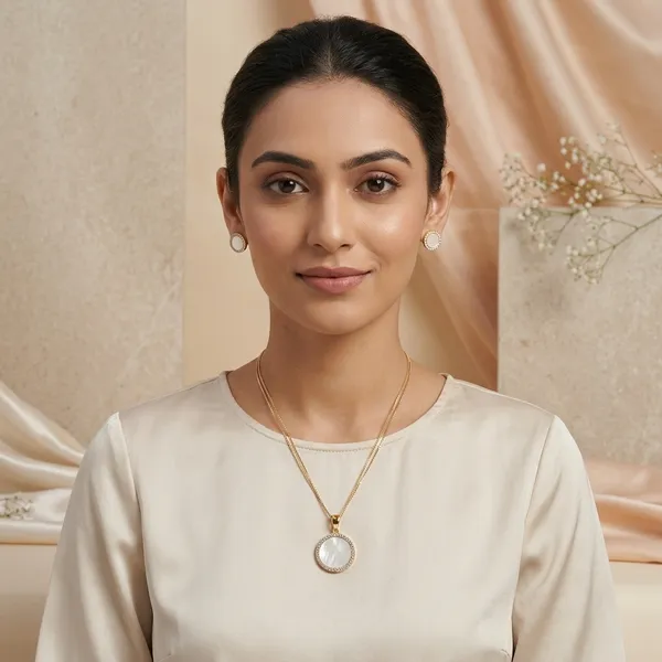 Gold_Plated_Crystal_Circle_Pendant_Necklace_Set_For_Women