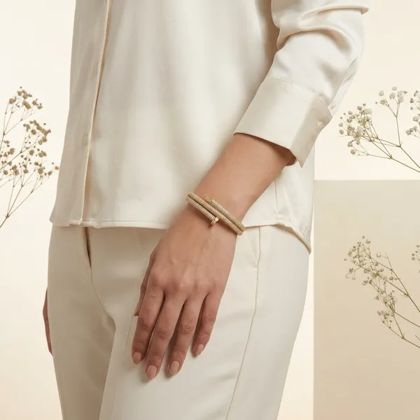 Gold_Plated_Crystal_Studded_Spiral_Bangle_Bracelet_For_Women