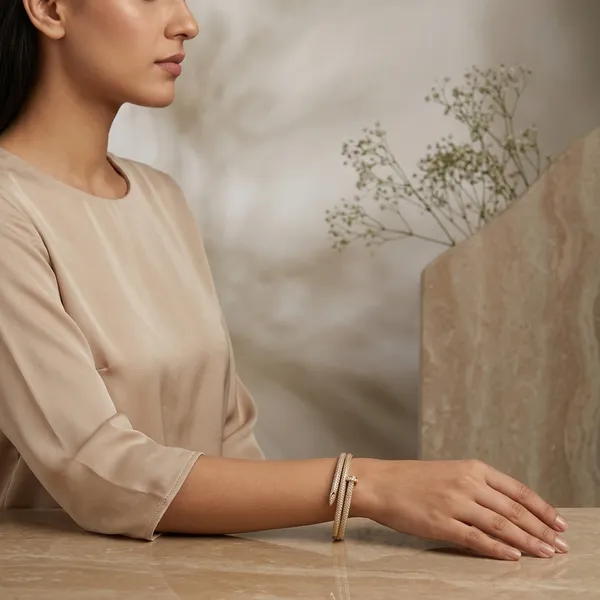 Gold_Plated_Crystal_Studded_Spiral_Bangle_Bracelet_For_Women