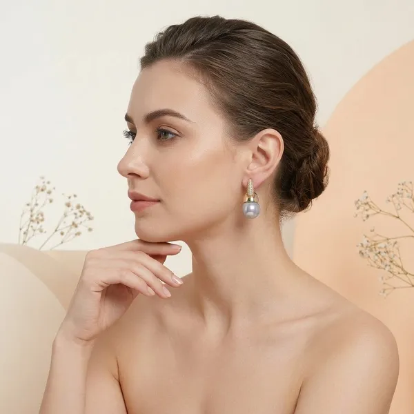 Gold_Plated_Grey_Pearl_Glitter_Accent_Drop_Earrings_For_Women
