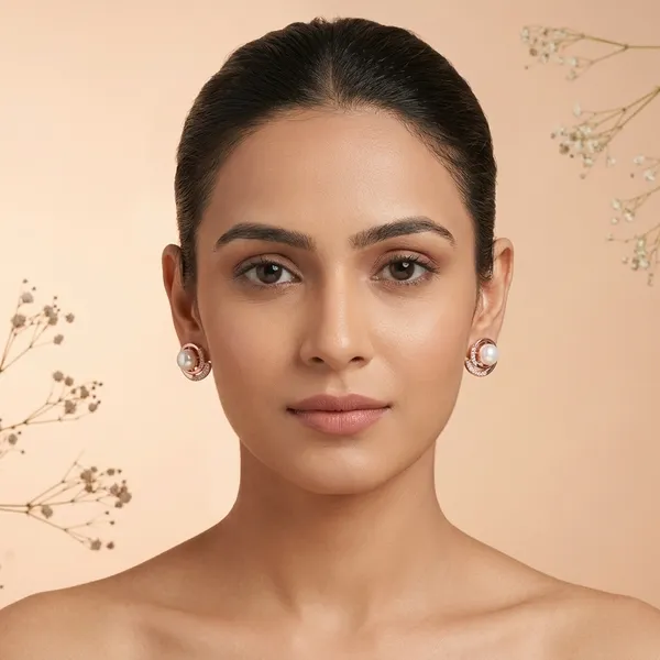 Rose_Gold_Pearl_Crescent_Stud_Earrings_For_Women