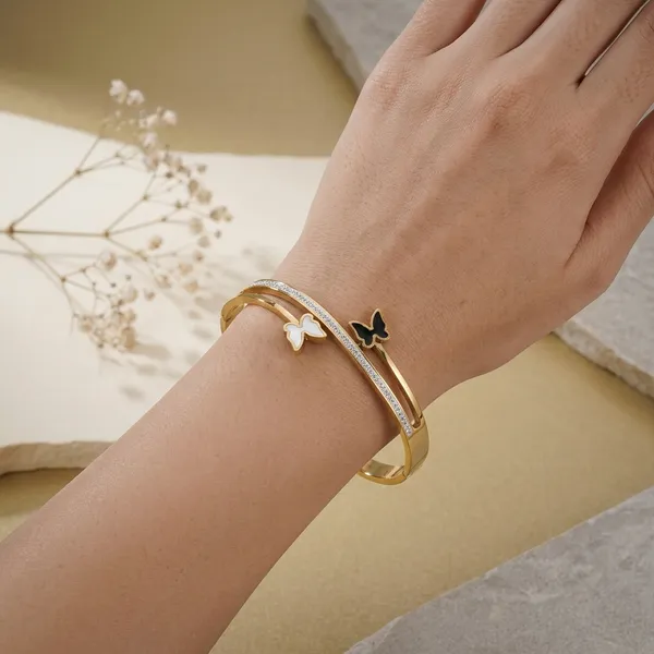 Gold_Plated_Butterfly_Enamel_Crystal_Studded_Bracelet_For_Women