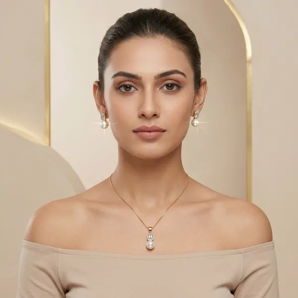 Gold_And_White_Pearl_Crystal_Drop_Pendant_Necklace_And_Earrings_Set