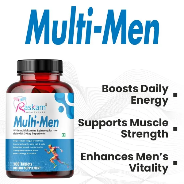 Raskam_Multi_Men_100_Tablets_No_1_Multivitamin_For_Men_With_Panax_Ginseng_Gingko_Biloba_29_Vital_Nutrients_For_Overall_Health_Vitality_Strong_Bones_Immunity