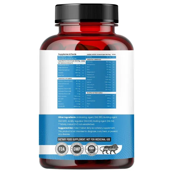 Raskam_Multi_Men_100_Tablets_No_1_Multivitamin_For_Men_With_Panax_Ginseng_Gingko_Biloba_29_Vital_Nutrients_For_Overall_Health_Vitality_Strong_Bones_Immunity