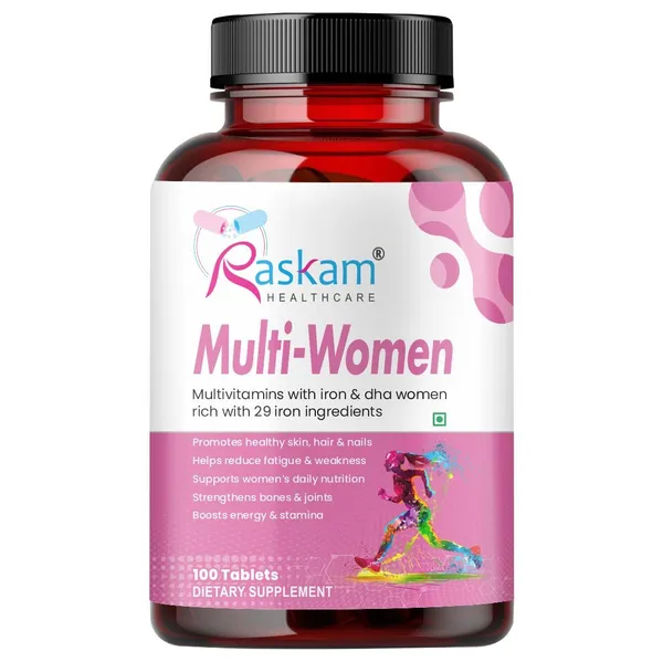 Raskam_Multi_Women_100_Tablets_No_1_Multivitamin_For_Women_With_Biotin_Vitamin_C_29_Vital_Nutrients_For_Overall_Health_Radiance_Strong_Bones_Immunity