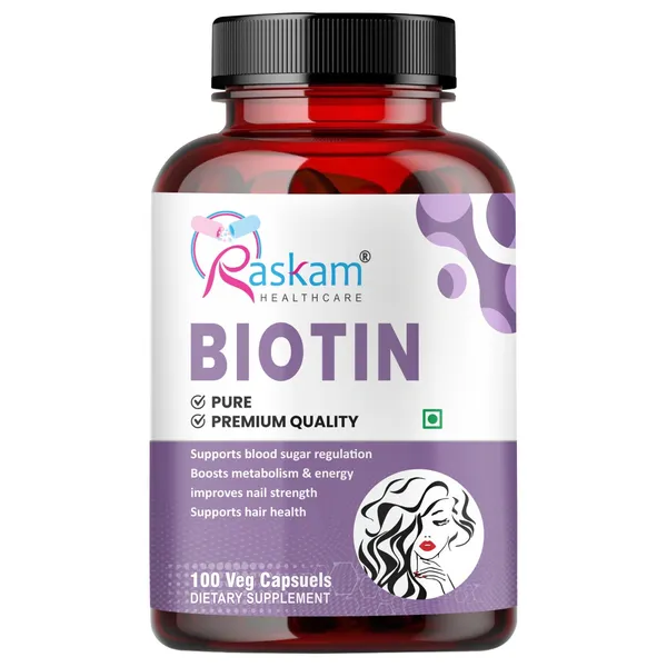 Raskam_Biotin_100_Veg_Capsules_Hair_Growth_Strong_Hair_And_Glowing_Skin_Fights_Nail_Brittleness