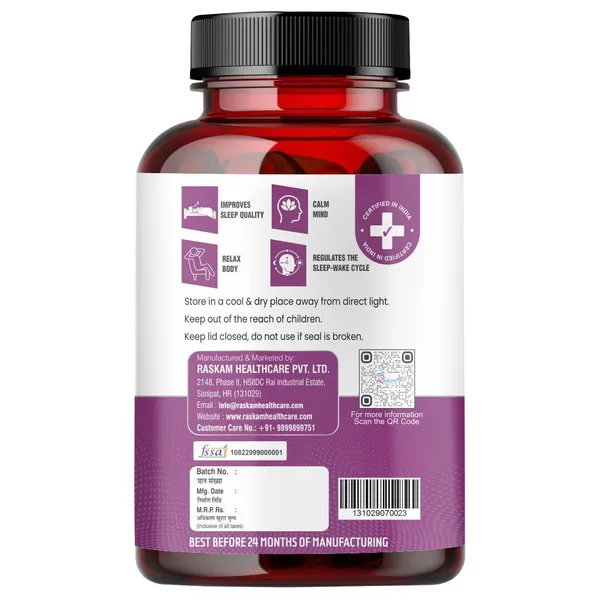 Raskam_Melatonin_5mg_100_Capsules_Promotes_Sleep_And_Relaxation