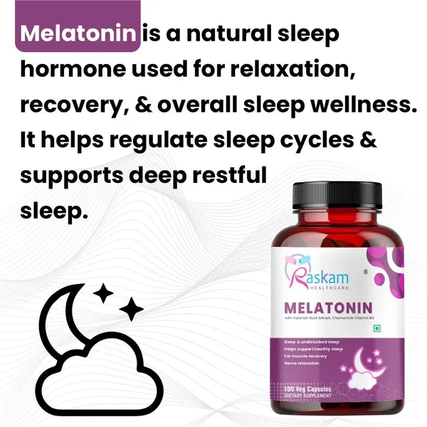 Raskam_Melatonin_5mg_100_Capsules_Promotes_Sleep_And_Relaxation