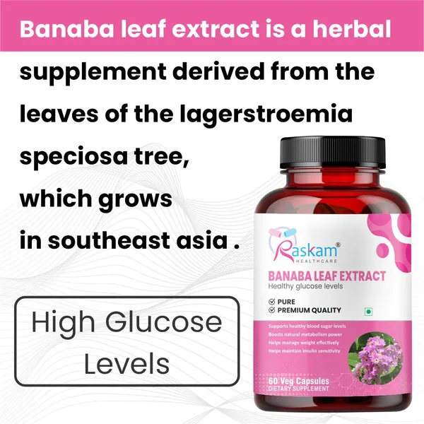 Raskam_Banaba_Leaf_Extract_60_Veg_Capsules_Non_Gmo_Gluten_Free_Supports_Healthy_Blood_Sugar_Levels