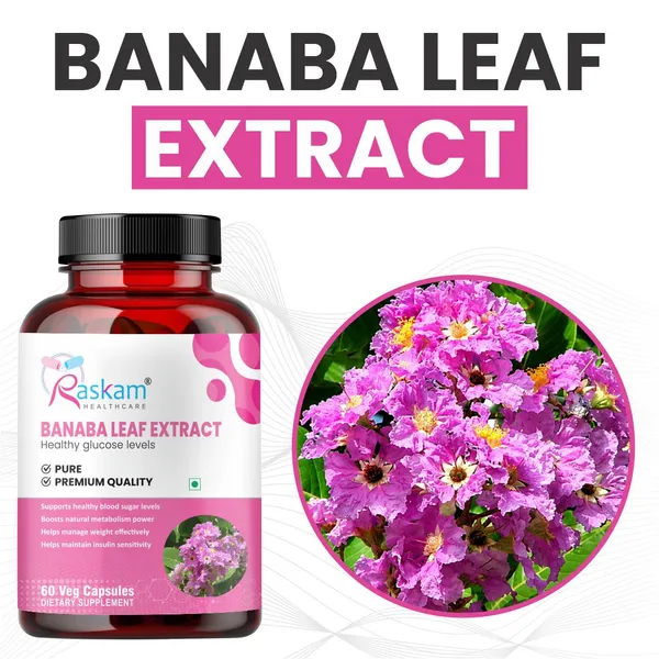 Raskam_Banaba_Leaf_Extract_60_Veg_Capsules_Non_Gmo_Gluten_Free_Supports_Healthy_Blood_Sugar_Levels
