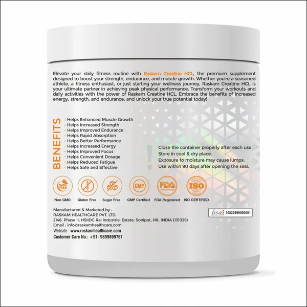 Raskam_Pure_Creatine_Hcl_Powder_Unflavoured_100_Sevings_Rapid_Absorption_Enhanced_Muscle_Strength_Power_300gm