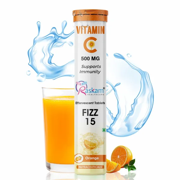 Raskam_Vitamin_C_Effervescent_Tablets_With_Zinc_Vitamin_D3_Natural_And_Organic_Immunity_Booster_Refreshing_Orange_Flavor_500mg_Vitamin_C_Pack_Of_15_Effervescent_Tablets