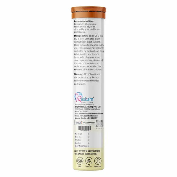 Raskam_Vitamin_C_Effervescent_Tablets_With_Zinc_Vitamin_D3_Natural_And_Organic_Immunity_Booster_Refreshing_Orange_Flavor_500mg_Vitamin_C_Pack_Of_15_Effervescent_Tablets