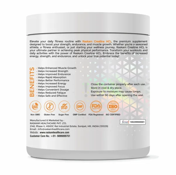 Raskam_Pure_Creatine_Hcl_Powder_Unflavoured_83_Sevings_Rapid_Absorption_Enhanced_Muscle_Strength_Power_250gm