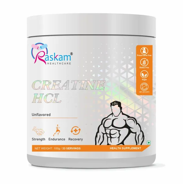 Raskam_Pure_Creatine_Hcl_Powder_Unflavoured_33_Sevings_Rapid_Absorption_Enhanced_Muscle_Strength_Power_100gm