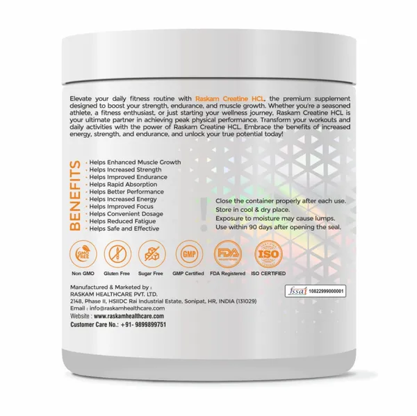 Raskam_Pure_Creatine_Hcl_Powder_Unflavoured_33_Sevings_Rapid_Absorption_Enhanced_Muscle_Strength_Power_100gm