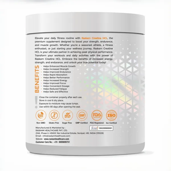 Raskam_Pure_Creatine_Hcl_Powder_Unflavoured_166_Sevings_Rapid_Absorption_Enhanced_Muscle_Strength_Power_500gm