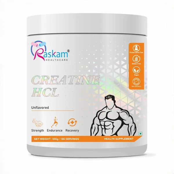 Raskam_Pure_Creatine_Hcl_Powder_Unflavoured_166_Sevings_Rapid_Absorption_Enhanced_Muscle_Strength_Power_500gm