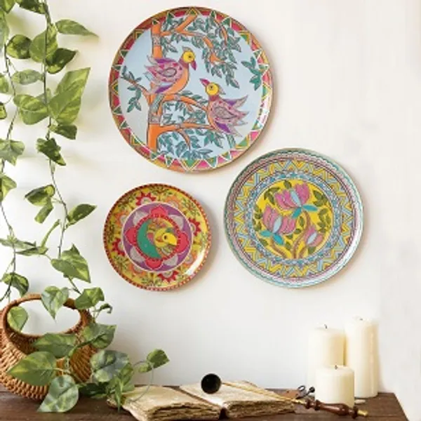 Bird_And_Floral_Printed_Decorative_Wall_Plates_Set_of_3