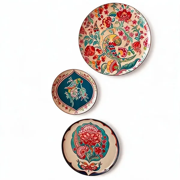 Floral_Printed_Decorative_Wall_Plates_Set_Of_3