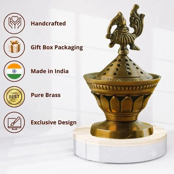Brass_Peacock_Dhoop_Burner_With_Perforated_Dome
