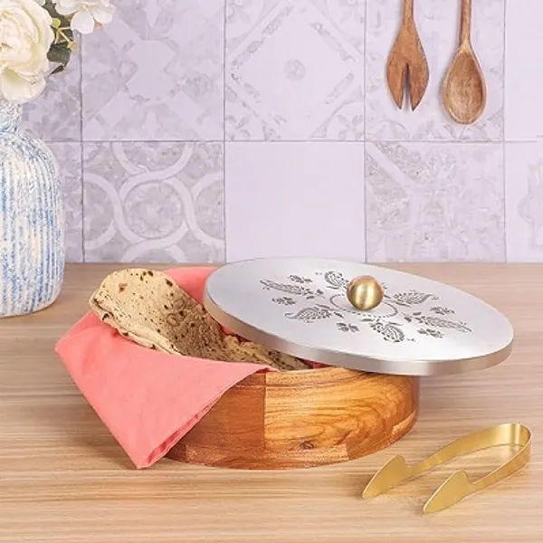 Teak_Wood_Floral_Lazer_Etched_Lid_Roti_Box_With_Golden_Knob