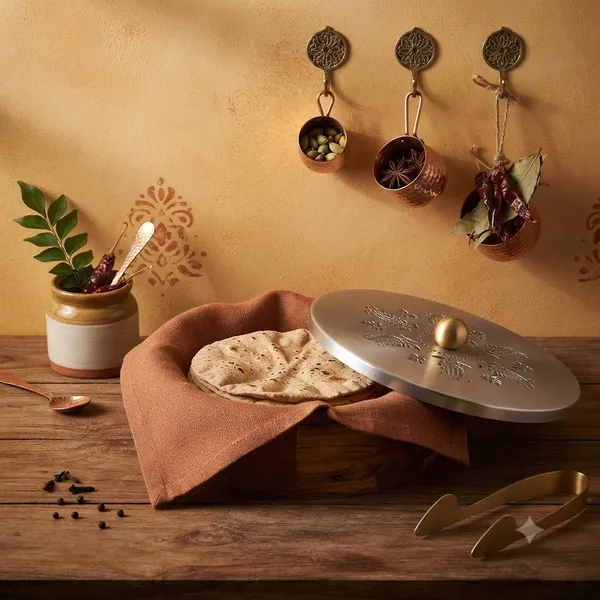 Teak_Wood_Floral_Lazer_Etched_Lid_Roti_Box_With_Golden_Knob