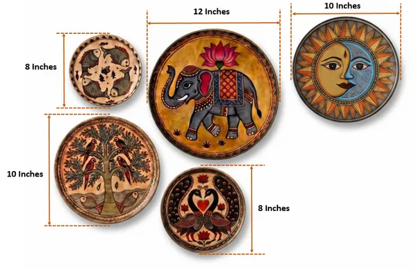 Madhubani_Tales_Wall_Plates_Set_of_5
