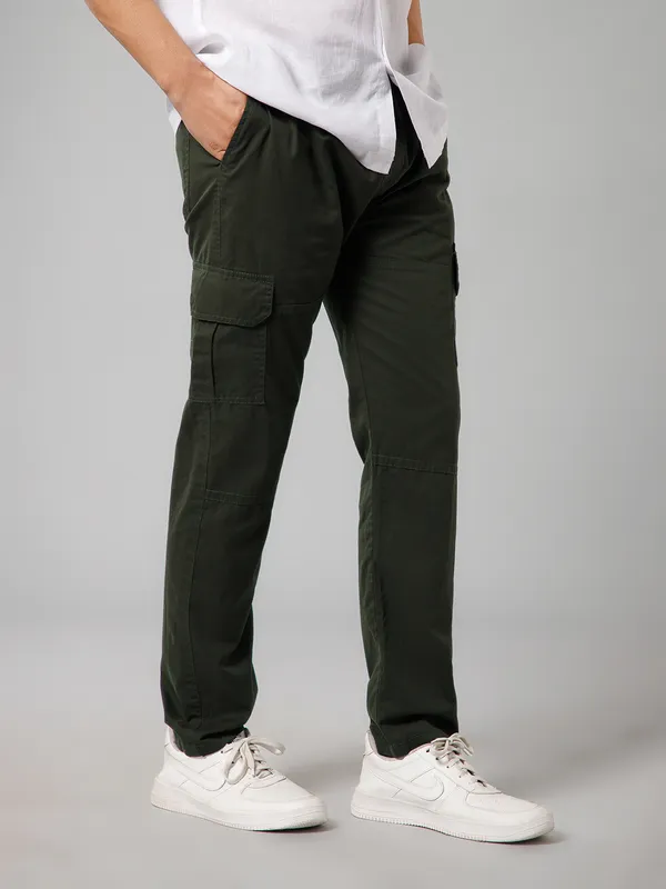 Green_Cotton_Cargo_Pants_For_Men