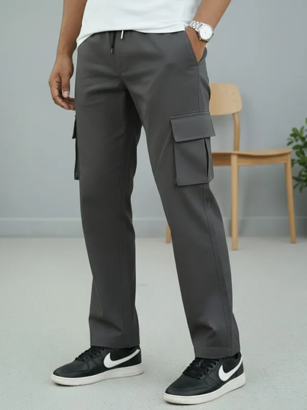 Dark_Grey_Cotton_Cargo_Pants_For_Men