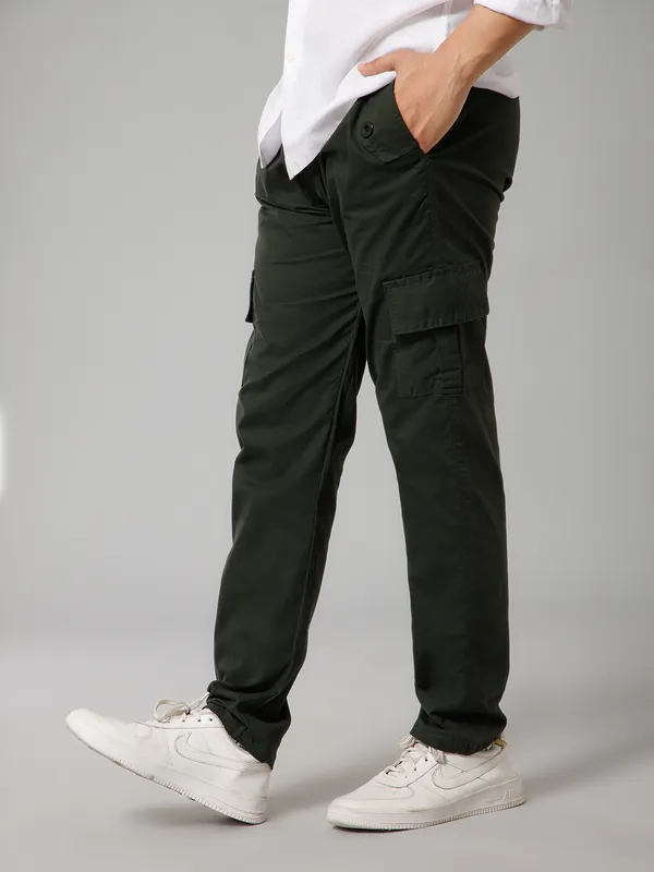 Green_Cotton_Cargo_Pants_For_Men