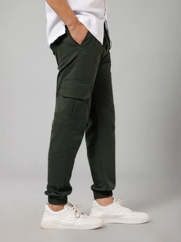 Green_Cotton_Cargo_Joggers_For_Men