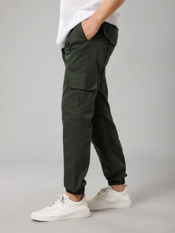 Green_Cotton_Cargo_Joggers_For_Men