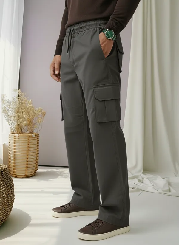 Dark_Grey_Cotton_Cargo_Pants_For_Men