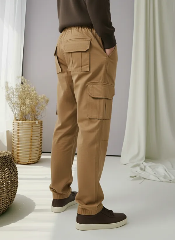Brown_Cotton_Cargo_Joggers_For_Men