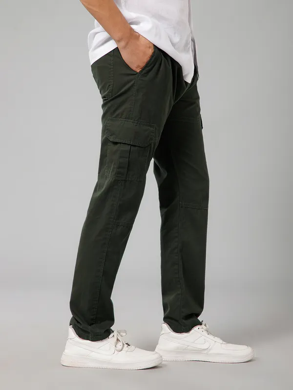 Green_Cotton_Cargo_Pants_For_Men