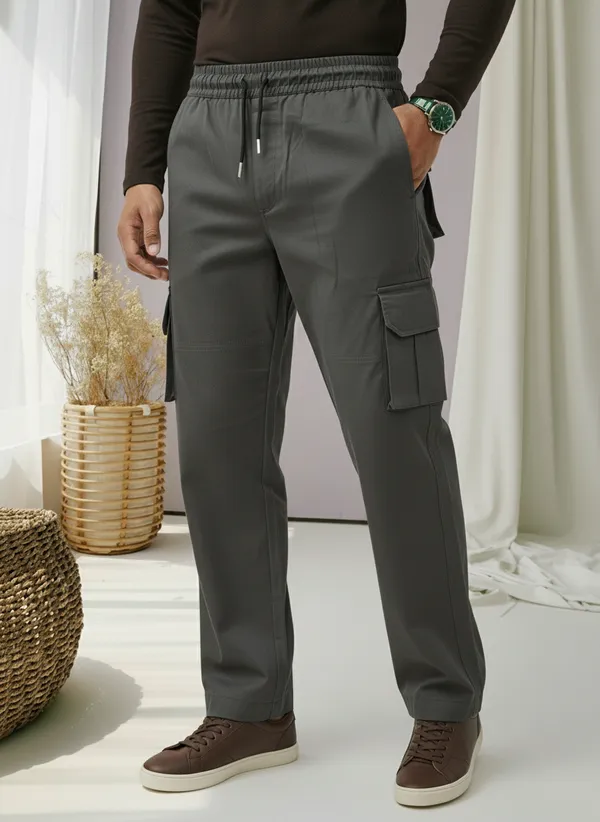 Dark_Grey_Cotton_Cargo_Pants_For_Men